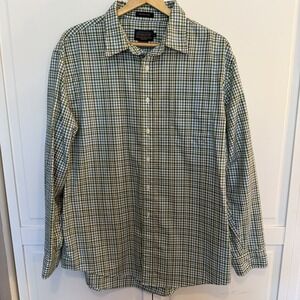 Pendleton Bridgeport Shirt Men XL Green Blue‎ Plaid Button Up Long Sleeve Casual